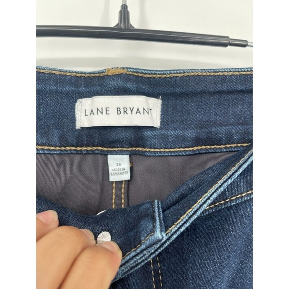 Lane Bryant Dark Wash High Skinny Jeans, Cropped/capris Size 26 - Picture 2 of 7